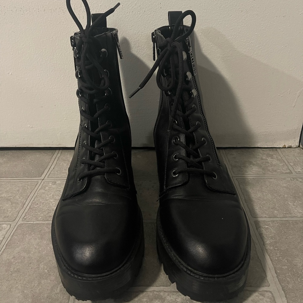 Guess Black Combat Boots